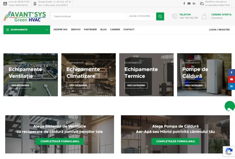 Captură a website-ului Avantsys