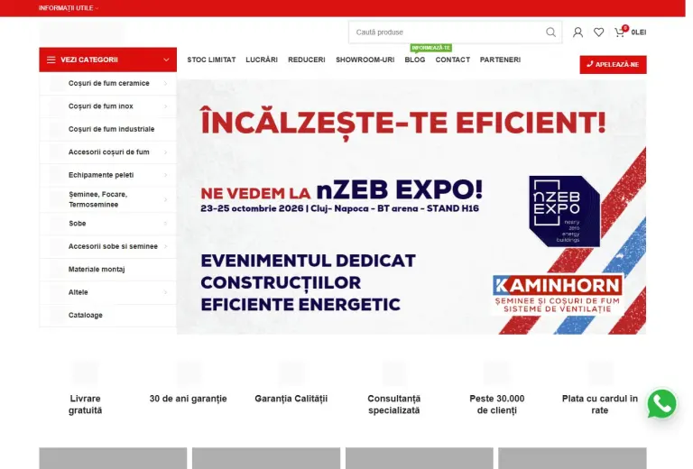 Captură a website-ului Kaminhorn