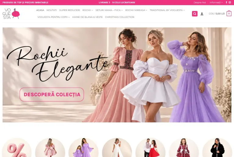 Captură a website-ului Voguesta